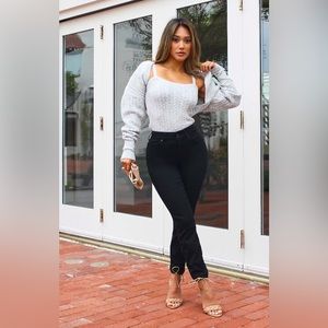 Express Black Curvy High Waist Skinny Jeans. Size 4 Curvy